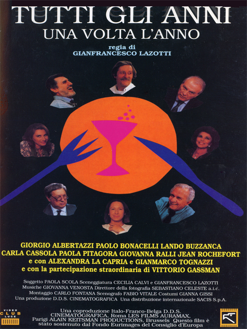 Tutti gli anni una volta l’anno Giorgio Albertazzi, Paolo Bonacelli, Lando Buzzanca, Carla Cassola, Paolo Ferrari, Mariangela Giordano, Alexandra La Capria, Paola Pitagora,
                            Giovanna Ralli, Gianmarco Tognazzi, Jean Rochefort e Vittorio Gassman Film 1994 DVD Italiano